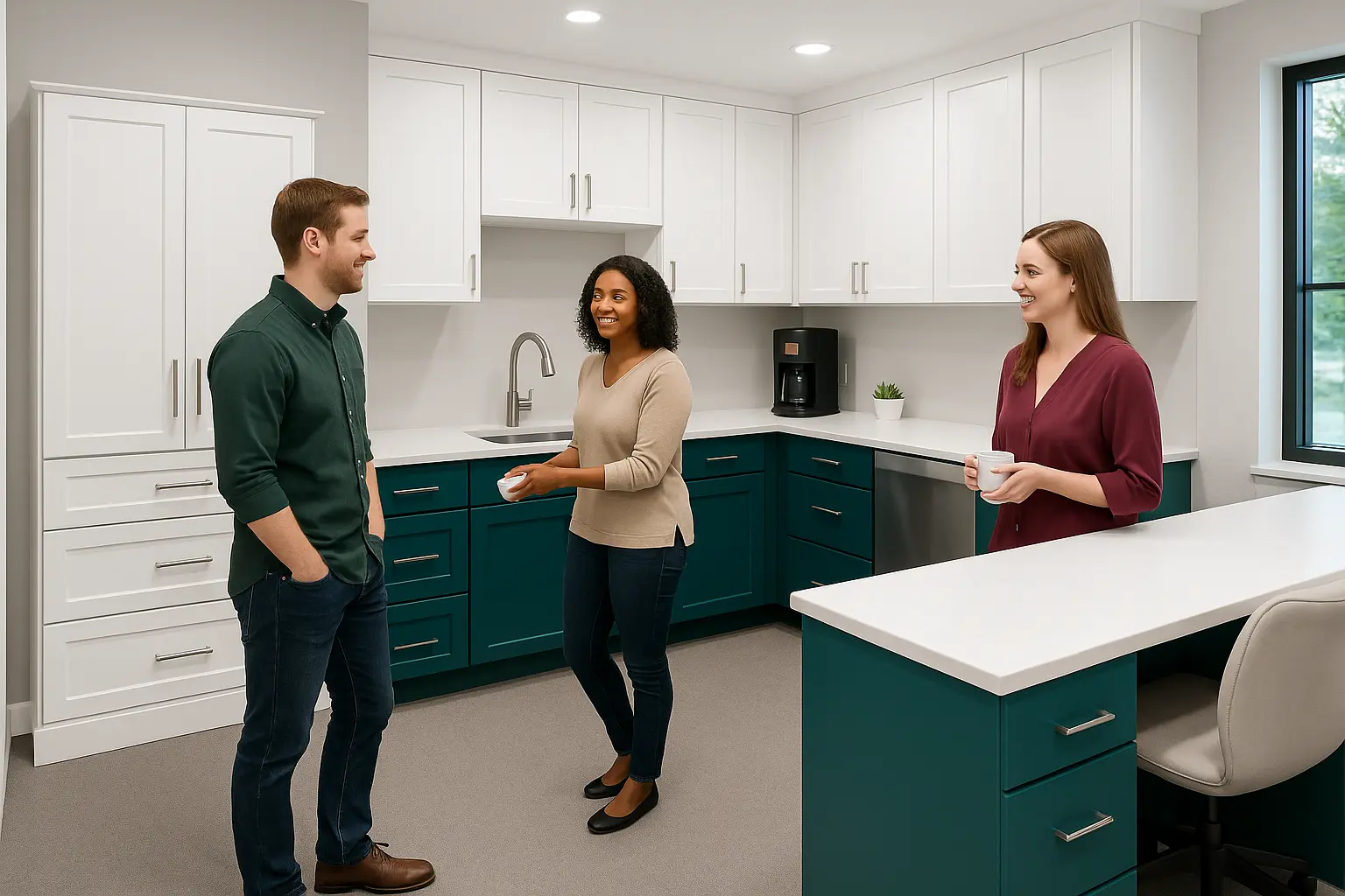 Office Cabinets with Drawers and Shelves